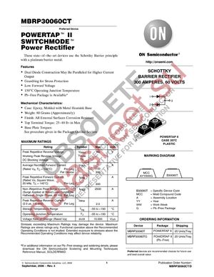 MBRP30060CTG datasheet  